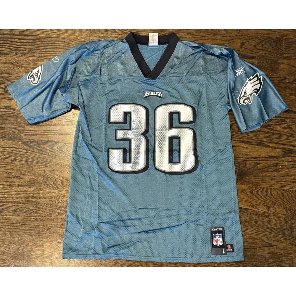 Brian Westbrook Philadelphia Eagles Jersey Reebok Mens Large Green #36 NFL